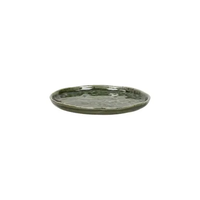 Productafbeelding van Pomax Spiro aperitiefschotel, steengoed, donkergroen, Ø 12 cm x H 1 cm