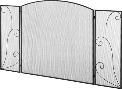 Produktbild von Kamingitter Kaminschutzgitter 3 Paneele klappbar Funkenschutzgitter Ofenschutzgitter Metall schwarz 1325 x 765 cm für sicheren Kaminbereich