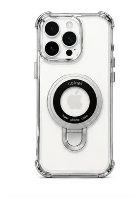 Produktbild von MagSafe Handyhülle für iPhone 11 Pro Transparent Transparent – Case mit 360° drehbarem Ring-Ständer, stoßfeste Schutzhülle mit Kameraschutz