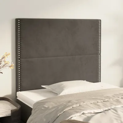 Produktbild von The Living Store Kopfteile 2 Stk. Dunkelgrau 100x5x78/88 cm Samt