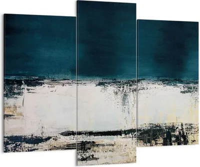 Produktbild von Bild auf Leinwand - Leinwandbild - 3 Teile - Abstraktion gerieben schwarz - 130x100cm - Wand Bild - Wanddeko - Wandbilder - Leinwanddruck - Bilder - Wanddekoration - Leinwand bilder - CB130x100-4381