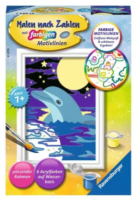 Obrázek produktu pro Ravensburger 27694 Ravensburger Malen-nach-Zahlen Kleiner Delfin