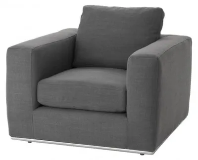 Produktbild von Casa Padrino Luxus Art Deco Kiefernholz Sessel Grau - Luxus Sessel