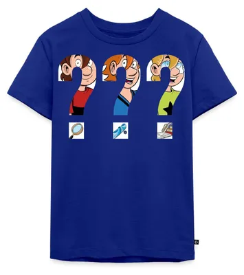 Produktbild von Spreadshirt Die Drei Fragezeichen Kids Silhouetten Kinder Premium T-Shirt, 134/140 (8 Jahre), Royalblau