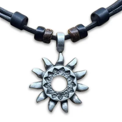 Produktbild von HANA LIMA Halskette Surferkette Tribalkette Lederkette Herren Damen Metallanhäng