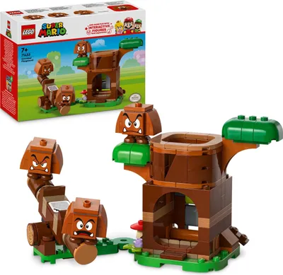 Obrázek produktu pro LEGO Super Mario Gumba Playground, sběratelský předmět pro děti od Nintenda, dobrodružná hrací sada, sestavitelná houpačka, 3 figurky, dárek pro kluky, holky a všechny fanoušky od 7 let 71433