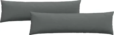 Obrázok produktu pre vidaXL Vankúše na pohovku 2 ks tmavo sivé 145 x 40 cm látka