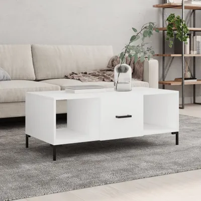 Produktbild von The Living Store Couchtisch Weiß 102x50x40 cm Holzwerkstoff