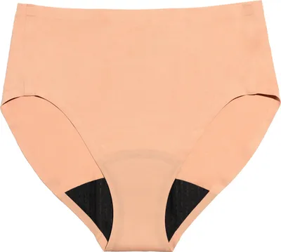 Produktbild von Saalt Seamless High Waisted Underwear – PeriodenunterwäscheE – Wiederverwendbar & Waschbar – Ersetzt 2 Binden oder 3 Tampons - XXL, Terrakotta