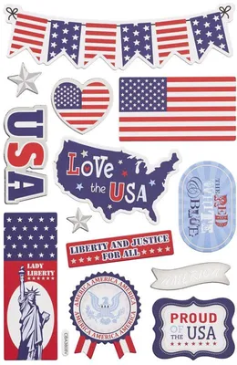 Produktbild von Amerika Papier Sticker
