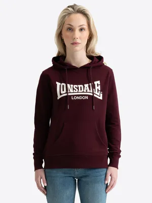Produktbild von Frauen Kapuzensweatshirt FLOOKBURGH Oxblood/Chalk XXL Lonsdale