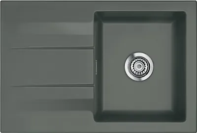 Produktbild von Systemceram KeraDomo Spüle GENEA 75 in LAVA mit Handbetätigung / Einbauspüle