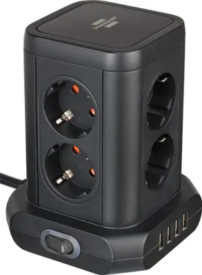 Produktbild von Brennenstuhl Steckdosenturm 8-fach mit 4 USB 2m