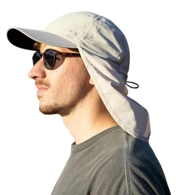 Produktbild von Baseball Cap Herren mit Nackenklappe UV-Schutz wasserdicht faltbar atmungsaktiv Grau M-L