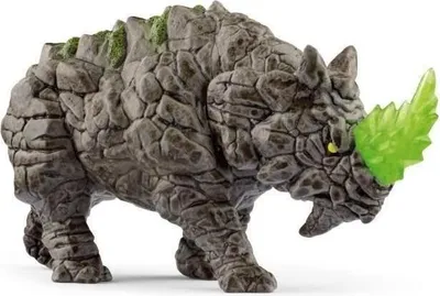 Produktbild von Spielfigur Stein-Nashorn, Fantastische Kreatur, Beweglicher Kopf, Fantasievolles Spiel, Eldrador Schleich 70157