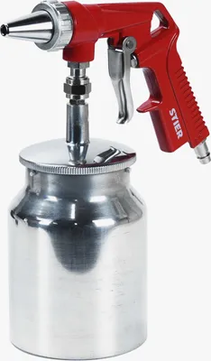 Produktbild von STIER Sandstrahlpistole, 5 - 10 bar, Sandstrahlgerät, Sandstrahler, Düsendurchmesser 3 mm, Luftbedarf 120 l/min, für Körnung 0,2 - 0,8 mm, entfernt Rost & Farbe