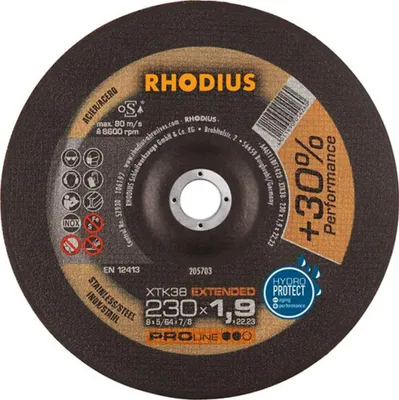 Obrázok produktu pre Rhodius 205703 Cutting disc (off-set) 230 mm 1 pc(s) Stainless steel, Steel