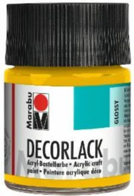 Immagine prodotto di Marabu 1130 05 021 Lacca decorativa acrilica, giallo medio 021, 50 ml