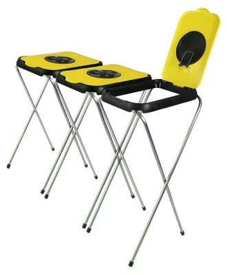 Produktbild von BigDean 3X Müllsackständer SwingFix GELB 120L Blauer Gelber Sack Einer Mülleimer Müllbeutelständer Müllsackhalter 120L