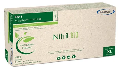 Produktbild von 10x MaiMed-Nitril BIO, Gr. XL, unst., 100St/B | Box (100 Stück)