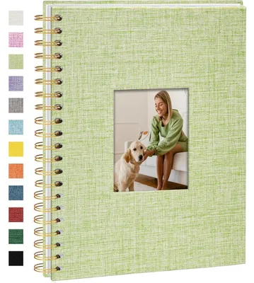 Productafbeelding van Fotoalbum, zelf te versieren, scrapbook formaat 28 x 20,5 cm, 80 pagina's, groen