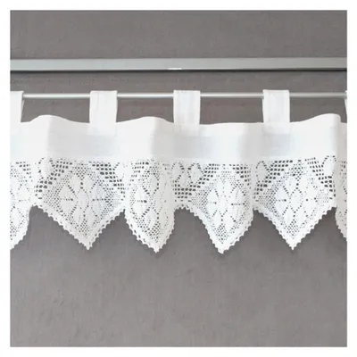 Produktbild von Häkelgardine in Weiß, Landhaus Scheibengardine HxB 30x150 cm mit Häkelspitze