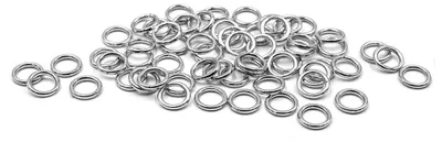 Produktbild von Vintageparts Geschlossene Binderinge platinfarben 8mm Ösen 50 Stück