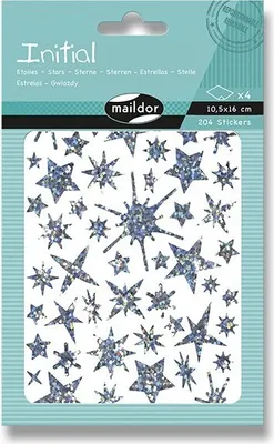 Obrázek produktu pro Samolepky Maildor Initial Holographic Hvězdy