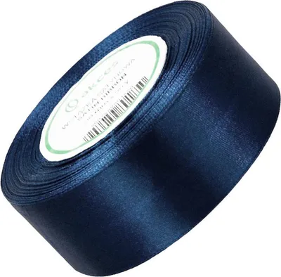 Zdjęcie produktu dla WSTĄŻKA SATYNOWA granatowa 38mm - 32m