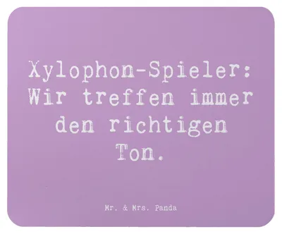 Produktbild von Mr. & Mrs. Panda Mauspad Spruch Xylophon Melodie - Lavendeltraum - Geschenk, Musikinstrument, computer mousepad, Mouse Pad, pc mausunterlage, mousematte, Musik, Lernen