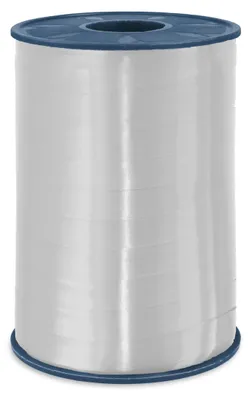 Produktbild von C.E. PATTBERG Geschenkband silber, 250 Meter Ringelband 10 mm zum Basteln, Dekor