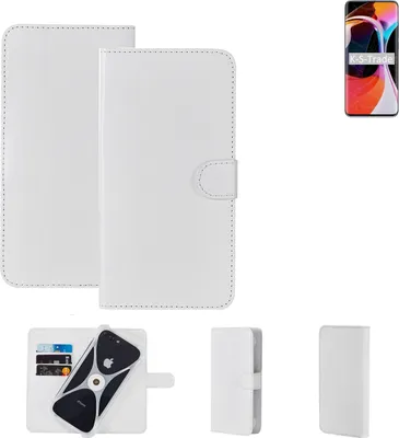 Produktbild von K-S-Trade Handy Hülle Schutz Hülle kompatibel mit Xiaomi Mi 10 Pro Cover Case Bookstyle Bumper weiß 1x