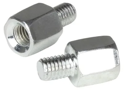 Image de Adaptateur de rétroviseur Citomerx argenté (rétroviseur : filetage M8 à droite / guidon : filetage M8 à gauche)