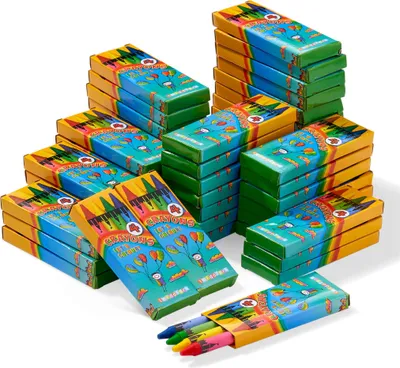 Zdjęcie produktu dla 50 pudełek na kredek woskowych, 4 kolory/pudełko łącznie 200 sztuk