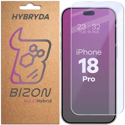 Produktbild von Flexibles Hybridglas für iPhone 18 Pro, Bizon Hybrid Mule