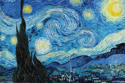 Obrázek produktu pro Vincent Van Gogh – Hvězdná noc – 61 x 81,5 cm – plakát