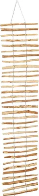 Produktbild von dobar Dekorative Rankleiter und Steckzaun für den Außenbereich, dekorativer Sichtschutz aus Haselnuss, 50 x 200 cm, natur