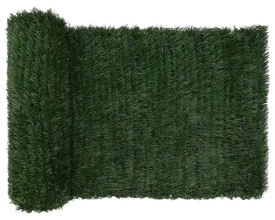 Image de vidaXL Clôture artificielle vert foncé 1 x 6 m en PVC et acier