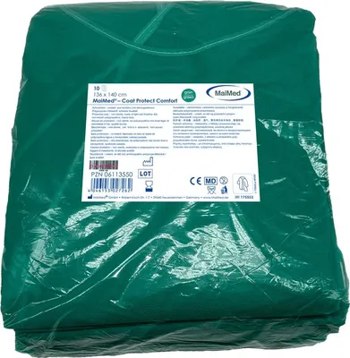 Produktbild von MaiMed - Coat Protect Comfort | 100 Schutzkittel | grün | Vlies | 120 x 140 cm