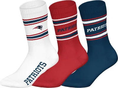 Produktbild von New England Patriots 3pk Crew Socks