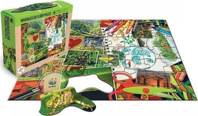 Produktbild von Terra Toys 29122-WWF-Bodenpuzzle Madagaskar