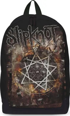 Produktbild von Slipknot Pentagram All Over Rucksack Black