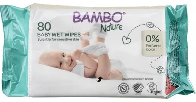 Zdjęcie produktu dla Bambo Nature 5703538390456, Mokra chusteczka dla dzieci