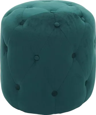 Obrázok produktu pre Stolička HWC-D22, otomanská stolička, 42x39cm Certifikát MVG ~ zamatová tmavozelená