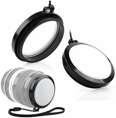 Immagine prodotto di Copertura universale per obiettivi fotografici, diametro 43 mm, resistente agli urti, dotata di anello di fissaggio e cinghia