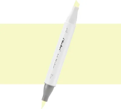 Zdjęcie produktu dla OHUHU dwustronny marker alkoholowy Brush & Chisel, G020 Pale Lemon Yellow