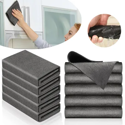 Produktbild von 10 Stück Verdicktes Magisches Reinigungstuch Mikrofaser Reinigungstücher, Streifenfrei Zaubertuch für Küche, Staub, Glas