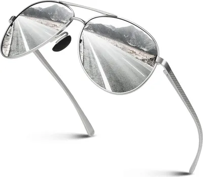Produktbild von CGID Sonnenbrille Herren Pilotenbrille Polarisiert UV400 Schutz Al-Mg Rahmen