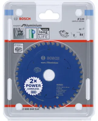 Image de Lame de scie circulaire pour scies sans fil Expert for Aluminium, 120 x 1,8/1,2 x 20, 42 dents