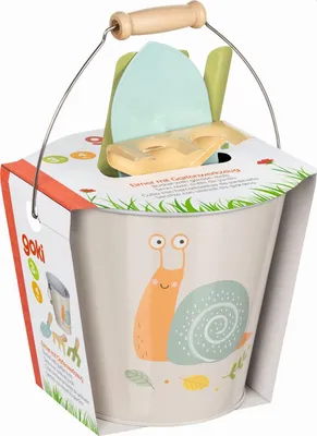 Produktbild von Eimer mit Gartenwerkzeug, Motiv Schnecke